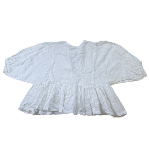 En Crème White Short Sleeve Blouse N227-38 - Picture 8 of 12